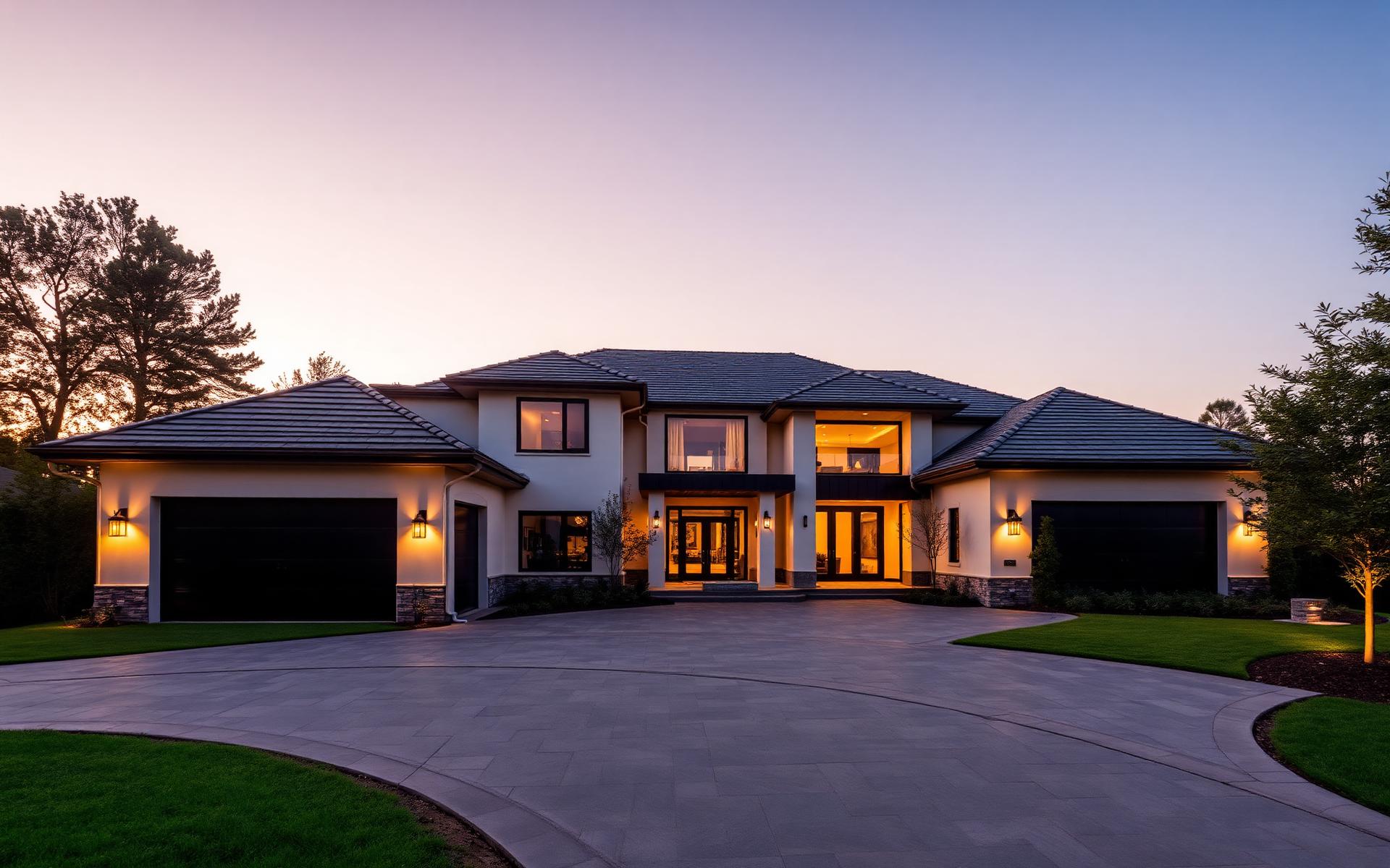 Beautifully renovated modern home in Hamilton, Ontario at golden hour